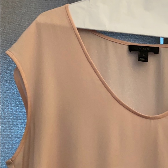 J crew scoop neck blouse in blush size 8 GUC - Picture 3 of 4
